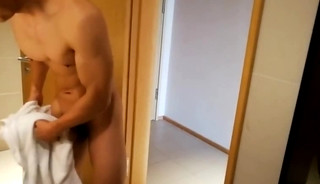 Chinese Hunk Solo Exercise Before Masturbate