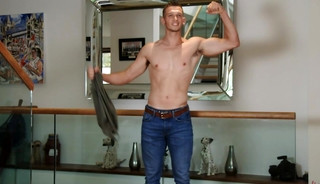 Straight Lad Shows off