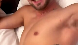 french Blonde Dude Spreads Legs