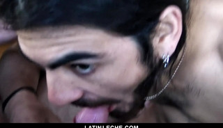Cute Latino Hipster Gets a Sticky Cum Facial