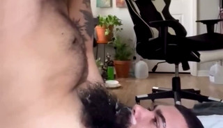 Bearded Hairy Latino Daddy Gooning Out Until He Cums