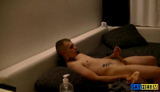 Artem Ukrainian Boy Jerks off and Cums Alone After Porn Shoot