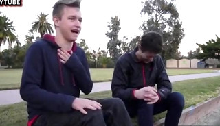 Horny twinks meet at street fuck and eatcum