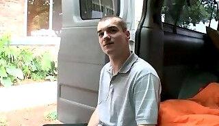 Amateur fooled str8 stud fucks gay twink in bus till cumshot