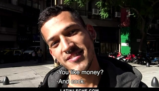 LatinLeche - Handsome Punk Sucks An Uncut Cock For Money