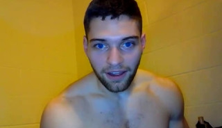 Frat Boy Jerks Off & Cums On Cam