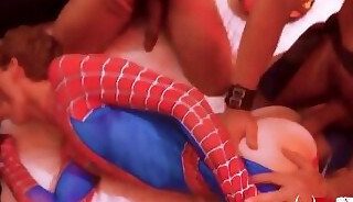 Spiderman gang bang - Part 1