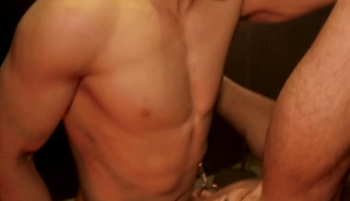 Jock slut waiting to be used in Sling