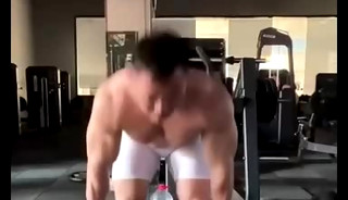 A Chinese Muscle Man Workout with Sexy Tights 13