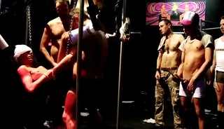 Orgy in a sex club