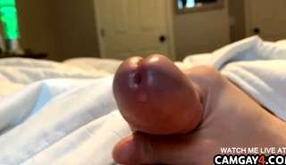 Guy alone in his room gets a handjob