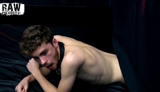 RAW FUCK BOYS - Collared Jock Dildo-fucked before Bareback Breeding