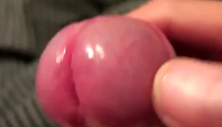 Bed uncut foreskin gaming closeup cum