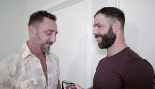 Muscle Daddy Dominates Hairy Pup On His Birthday - MenOver30