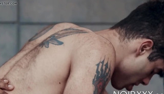 Muscular black stud DeAngelo Jackson anal fucks Lucas Leon