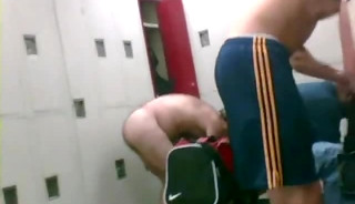 In the locker room