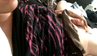 Blue eyes femboy jerking
