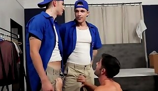 Nico whips out Jayden and Kane's massive cocks and slobbers