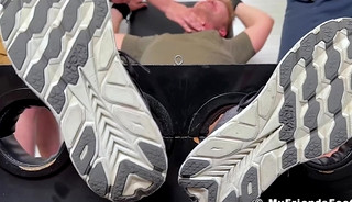 MyFriendsFeet: Russ Laughs Loudly While Being Tickled By His Roomies Achilles And Dev