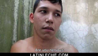 Adorable Latin Teen Stops by for Stranger's Cock on his way to GF's Place