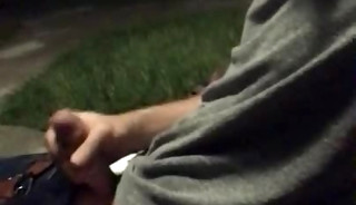 Sagger Jerking Off In The Park