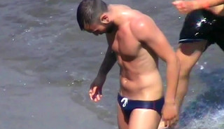 Skimpy speedos complete subject Ronie (Naples 1 june 2014)