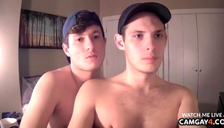 The guy sucks the other guy's dick and then fucks him in the ass in live