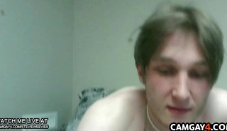 Horny guy masturbating
