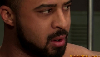 Jailed muscled hunk cums