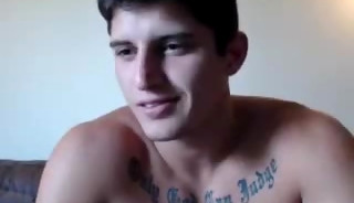 Cute guy with a big dick and a big load