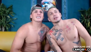 The guy gets his dick sucked and his finger up his ass