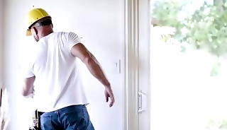 Getting Anal Fucked by the Beefy Contractor