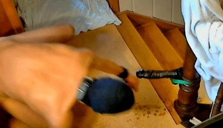 naked slave exposed housekeeping clean toys BDSM tied up