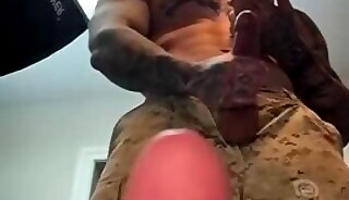 Quick solo jerk off – Soldier Role play – Jake Andrich (Jakipz)