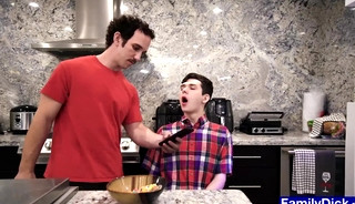 Young twink blows stepuncles hairy dick hard and fucked