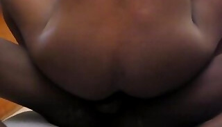 Petite African amateur bottom twink bareback drilled by BF