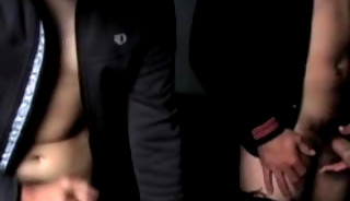 Short haired cutie seduced by two guys before passionate BJ