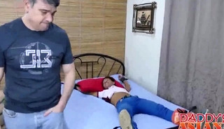 Mature gay perv rams his long johnson in the Asian twink ass