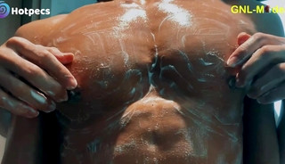 Hot body worship and nipple play asian guy shower