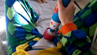 Precious Young Boy Cums in Dino Jammies Undies
