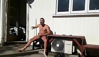 Sunbating wanking