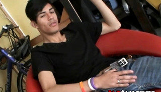 Alternate amateur dude touching his ass and penis and cums