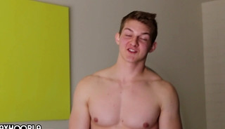 Straight college jock jerking