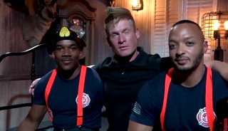 Roman Eros Doused with Cum In Sexy Firemen Fantasy