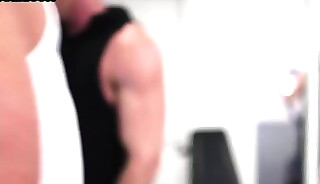 Gym bottom hunk assfucked and assrimmed at public gym