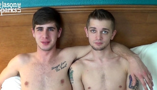 JasonSparksLive - Tattooed bottom fucked hard by cute jock