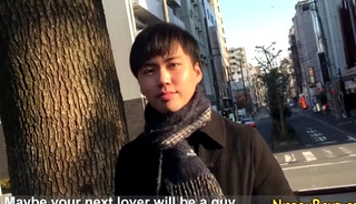 Japanese twink jerks off