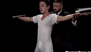 Buff Mormon hunk hammers an innocent young man raw and rough