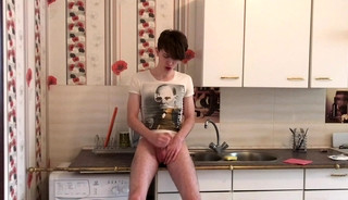 Sexy  Jerking OFF and Cum HARD in Kitchen /BIG LOAD /BIG DICK / Hot