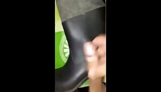 Lick sniff rubber boots